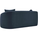 Meridian Penelope Navy Chenille Fabric Loveseat IMAGE 7