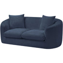 Meridian Penelope Navy Chenille Fabric Loveseat IMAGE 8
