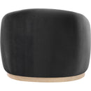  Meridian Gustavo Black Velvet Upholstered Chair IMAGE 4