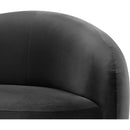  Meridian Gustavo Black Velvet Upholstered Chair IMAGE 6
