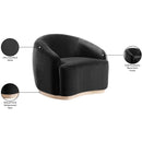  Manufacturer Color_Black -- Meridian Gustavo Stationary Fabric Chair IMAGE 8