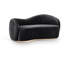  Manufacturer Color_Black -- Meridian Gustavo Stationary Fabric Loveseat IMAGE 1