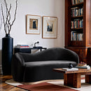  Manufacturer Color_Black -- Meridian Gustavo Stationary Fabric Loveseat IMAGE 2