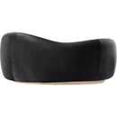  Manufacturer Color_Black -- Meridian Gustavo Stationary Fabric Loveseat IMAGE 4
