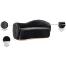  Manufacturer Color_Black -- Meridian Gustavo Stationary Fabric Loveseat IMAGE 8