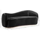  Manufacturer Color_Black -- Meridian Gustavo Stationary Fabric Sofa IMAGE 7