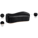  Meridian Gustavo 92.5" Black Velvet Upholstered Sofa IMAGE 8