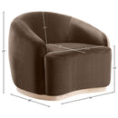  Manufacturer Color_Brown -- Gustavo Brown Velvet Upholstered Chair IMAGE 7