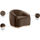  Manufacturer Color_Brown -- Gustavo Brown Velvet Upholstered Chair IMAGE 8