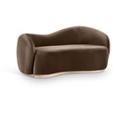  Manufacturer Color_Brown -- Gustavo 72.5" Brown Velvet Upholstered Loveseat IMAGE 1