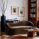 Manufacturer Color_Brown -- Gustavo 72.5" Brown Velvet Upholstered Loveseat IMAGE 2