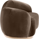  Manufacturer Color_Brown -- Gustavo 72.5" Brown Velvet Upholstered Loveseat IMAGE 3