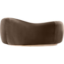  Manufacturer Color_Brown -- Gustavo 72.5" Brown Velvet Upholstered Loveseat IMAGE 4