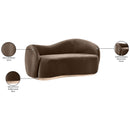 Manufacturer Color_Brown -- Gustavo 72.5" Brown Velvet Upholstered Loveseat IMAGE 8