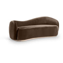  Manufacturer Color_Brown -- Gustavo 92.5" Brown Velvet Upholstered Sofa IMAGE 1