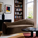  Manufacturer Color_Brown -- Gustavo 92.5" Brown Velvet Upholstered Sofa IMAGE 2