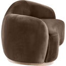 Manufacturer Color_Brown -- Gustavo 92.5" Brown Velvet Upholstered Sofa IMAGE 3