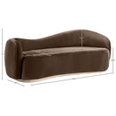  Manufacturer Color_Brown -- Gustavo 92.5" Brown Velvet Upholstered Sofa IMAGE 7