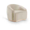  Manufacturer Color_Cream -- Gustavo Cream Velvet Upholstered Chair IMAGE 1