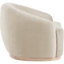  Manufacturer Color_Cream -- Gustavo Cream Velvet Upholstered Chair IMAGE 3