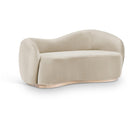  Manufacturer Color_Cream -- Gustavo 72.5" Cream Velvet Upholstered Loveseat IMAGE 1