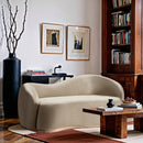  Manufacturer Color_Cream -- Gustavo 72.5" Cream Velvet Upholstered Loveseat IMAGE 2