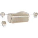  Manufacturer Color_Cream -- Gustavo 72.5" Cream Velvet Upholstered Loveseat IMAGE 8