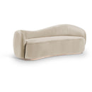  Manufacturer Color_Cream -- Gustavo 92.5" Cream Velvet Upholstered Sofa IMAGE 1