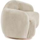  Manufacturer Color_Cream -- Gustavo 92.5" Cream Velvet Upholstered Sofa IMAGE 3
