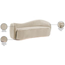  Manufacturer Color_Cream -- Gustavo 92.5" Cream Velvet Upholstered Sofa IMAGE 8