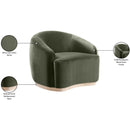  Manufacturer Color_Green -- Gustavo Green Velvet Upholstered Chair IMAGE 8