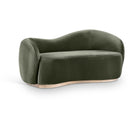  Manufacturer Color_Green -- Gustavo 72.5" Green Velvet Upholstered Loveseat IMAGE 1