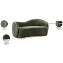 Manufacturer Color_Green -- Gustavo 72.5" Green Velvet Upholstered Loveseat IMAGE 8