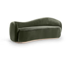  Manufacturer Color_Green -- Gustavo 92.5" Green Velvet Upholstered Sofa IMAGE 1