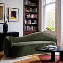  Manufacturer Color_Green -- Gustavo 92.5" Green Velvet Upholstered Sofa IMAGE 2