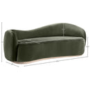  Manufacturer Color_Green -- Gustavo 92.5" Green Velvet Upholstered Sofa IMAGE 7