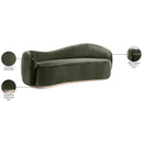  Manufacturer Color_Green -- Gustavo 92.5" Green Velvet Upholstered Sofa IMAGE 8