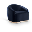  Manufacturer Color_Navy -- Gustavo Navy Velvet Upholstered Chair IMAGE 1
