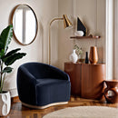 Manufacturer Color_Navy -- Gustavo Navy Velvet Upholstered Chair IMAGE 2