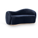  Manufacturer Color_Navy -- Gustavo 72.5" Navy Velvet Upholstered Loveseat IMAGE 1