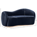  Manufacturer Color_Navy -- Gustavo 72.5" Navy Velvet Upholstered Loveseat IMAGE 7
