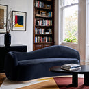  Manufacturer Color_Navy -- Gustavo 92.5" Navy Velvet Upholstered Sofa IMAGE 2