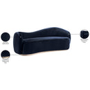  Manufacturer Color_Navy -- Gustavo 92.5" Navy Velvet Upholstered Sofa IMAGE 8