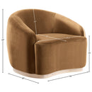 Manufacturer Color_Saddle -- Gustavo Saddle Velvet Upholstered Chair IMAGE 7