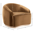  Meridian Gustavo Saddle Velvet Upholstered Chair IMAGE 7