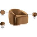  Meridian Gustavo Saddle Velvet Upholstered Chair IMAGE 8