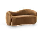  Manufacturer Color_Saddle -- Gustavo 72.5" Saddle Velvet Upholstered Loveseat IMAGE 1
