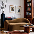  Manufacturer Color_Saddle -- Gustavo 72.5" Saddle Velvet Upholstered Loveseat IMAGE 2