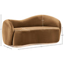 Manufacturer Color_Saddle -- Gustavo 72.5" Saddle Velvet Upholstered Loveseat IMAGE 7