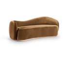  Manufacturer Color_Saddle -- Gustavo 92.5" Saddle Velvet Upholstered Sofa IMAGE 1